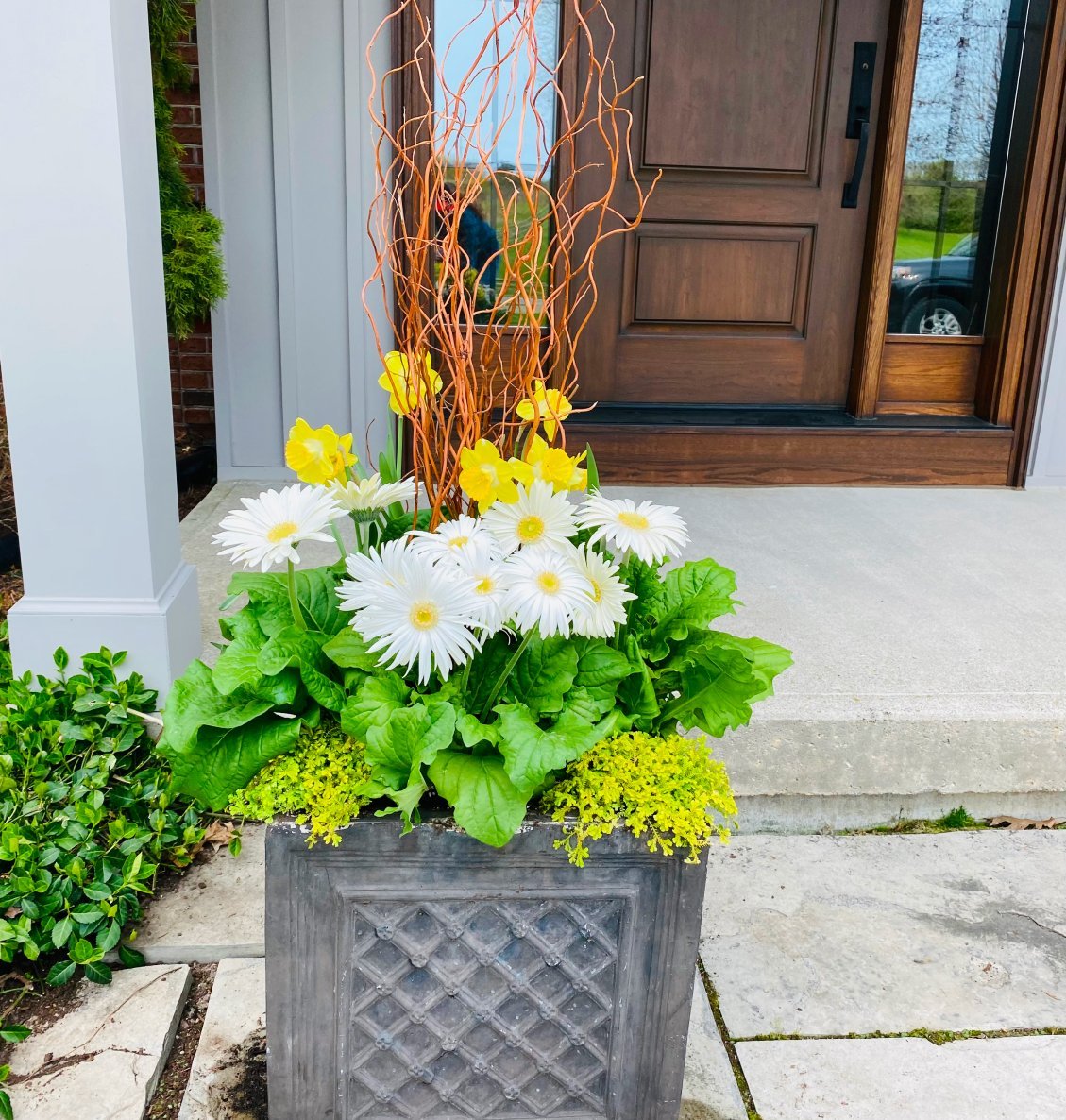 Container planting on a step